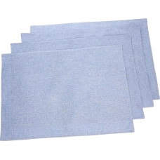 VICASKY 4 Stück Teiliges Tischset aus Waschbarem Doppellagigem Leinen mit Rutschfester Hitzebeständiger Oberfläche Elegante Blaue Platzdeckchen für Esszimmer Küche Restaurant