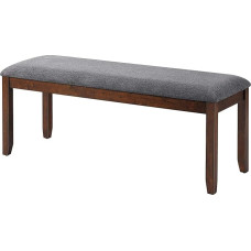 CHEFJOY Söögipingi polsterdatud tufitud linasest voodipingi kummipuidust jalgadega, kaasaegne ristkülikukujuline voodipink, sobib magamistuppa, söögituppa, elutuppa,