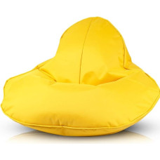 Ecopuf Frog Laste Bean Bag, tool Stool Bean Bag, teki tool sise- ja välitingimustes kasutamiseks, Puf iste täiskasvanutele valmistatud polüestrist, plekikindlusega, ilmastikukindel, 120 x 80 cm, kollane Nc4