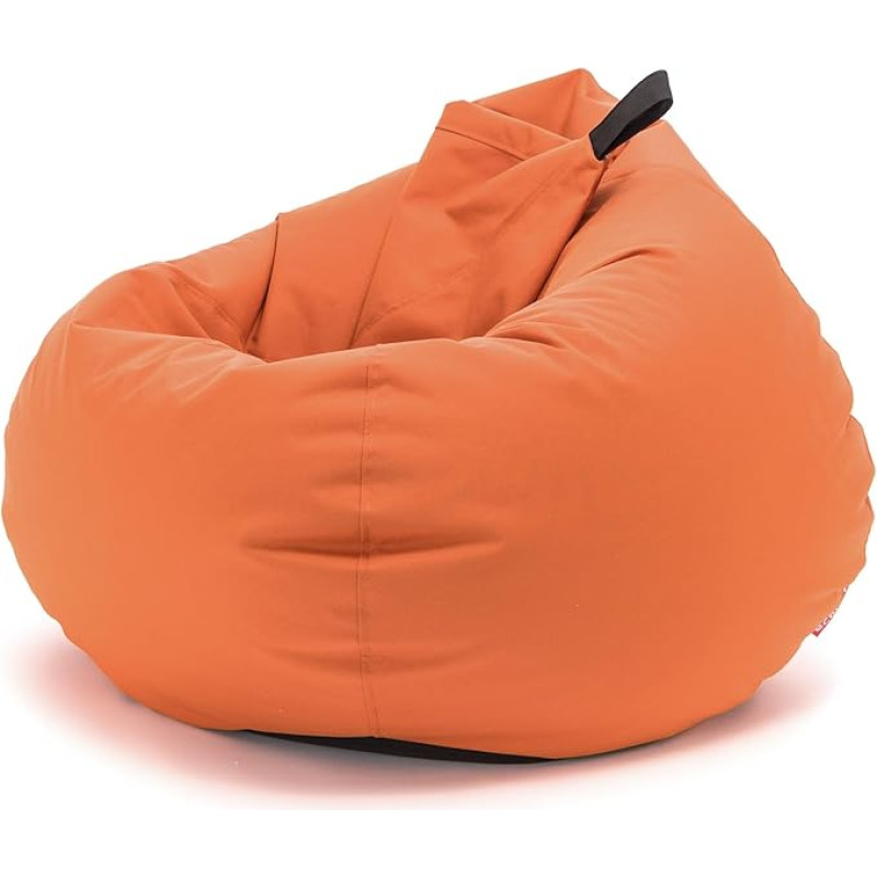 Ecopuf Oscar Outdoor Bean Bag lastele ja täiskasvanutele, tugitool Stool Bean Bag koos täidisega, Deck Chair Puf Seat sise- ja välitingimustes kasutamiseks, Outdoor polüester, käepidemega, veekindel, 90 x 110 cm,