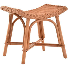 Korb-Outlet Jalutuskoht kumerate riiulitega, tugevast rotangist valmistatud jakkar / tugitool (tüüp 2 terrakota)