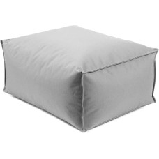 mokebo® õuepuhvet või -tooli 60 x 45 cm rõdule ja aeda 'The Resting Pensioner' ruudukujuline põrandapadi, kuubik, jalatugi ja külglaud EPS helmedega täidisega, hall