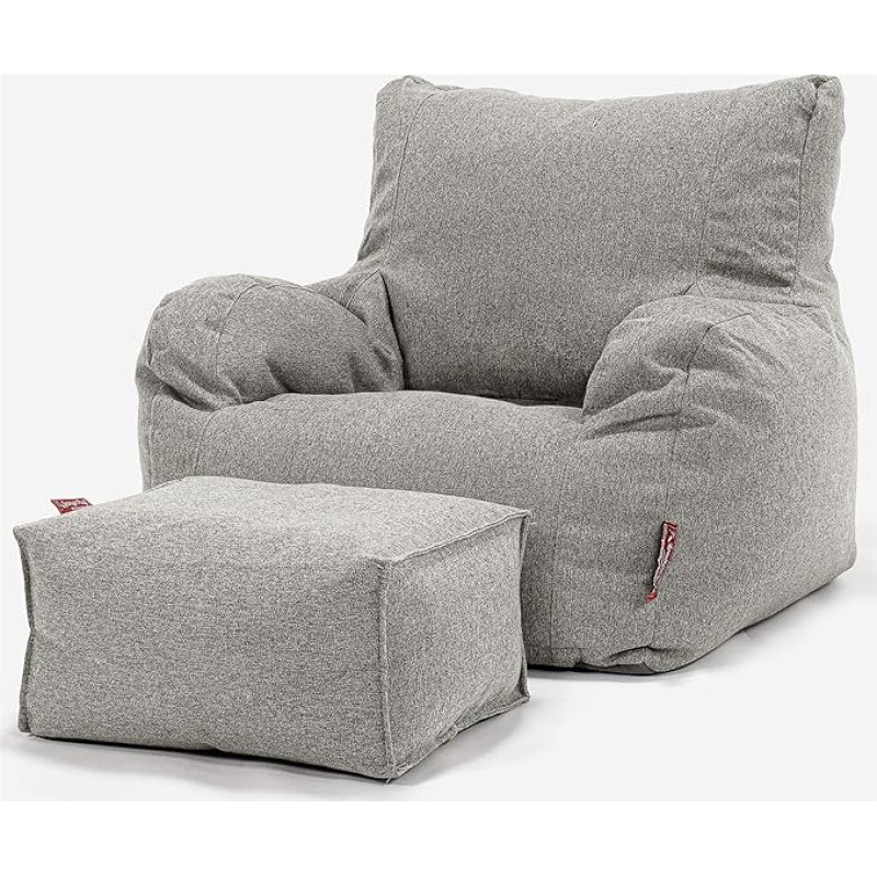 Lounge Pug, Interalli Beanbag koos tugitooliga, Wool Silver