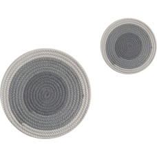 Gatuida 2 Stück Nordisches Baumwollseil Platzset Rund Saugfähige Dicke Isolationsmatte Hitzebeständig Abwischbar als Tischschutz für Zuhause Restaurant und Geschenk