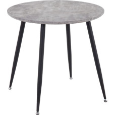 GOLDFAN Väike ümmargune söögilaud, 80 cm, tööstuslik stiil, puidust köögilaud, hall, tugevate metalljalgadega, kaasaegne söögilaud 2-4 inimesele (112-hall, 80 x 80 cm)