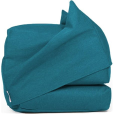 ARKETICOM FU-TOUF Pehme Bean Bag Become Bed Folding Chair Foot Rest Guest Puffs Bedroom Futon Folding Space Saving (Petrol Blue) 60 x 60 x 45 / 190 x 60 x 15