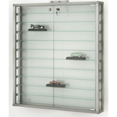 MHN Collector's Display Case & Hanging Display Case 11 x 78 x 86,5 cm - lukustatav klaasist vitriinkapp, mis sobib ideaalselt figuuride, mudelautode, Zippo tulemasinate, OU munafiguuride ja dekoratsioonide jaoks - ilma valgustita.