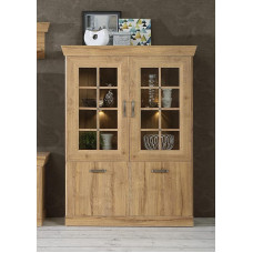 möbelando Kalamaria I Waterford Oak puidust vitriinkapp