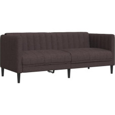 vidaXL 2-kohaline diivan, diivan koos käetugede, seljatoega, tugijalgadega, elutoa diivan, polsterdatud diivan, diivanikomplekt, kaasaegne, tumepruun kangas