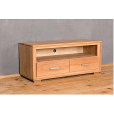 Woodline Geneva TV Lowboard 2 sahtlit Massiivne õlitatud / vahatatud pöögipuit tavalise pikendusega