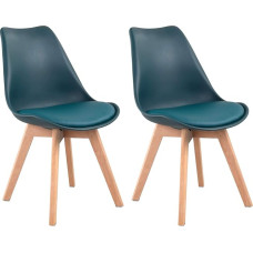 Happy Garden Komplekt 2 Nora Skandinaavia stiilis söögitooli koos padjadega Köögitoolid Pehmendusega toolid Täispuidust pööki jalad