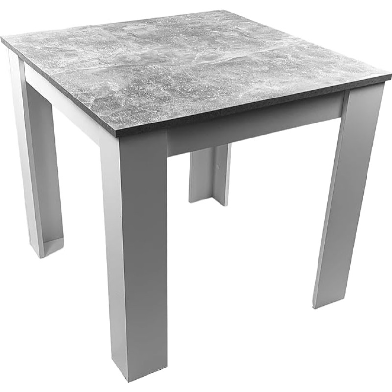 Möbel SD söögilaud Köögilaud betoonist valge 80 x 80 cm