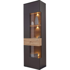 Meubletmoi kolonnid kapile 1 uksega vasakule kahetooniline puidudekoratsioon heledat ja halli värvi - kaasaegne disain - Marbella kollektsioon