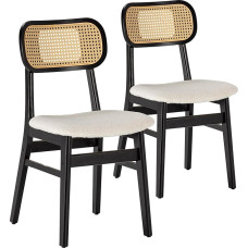 HOMN LIVING 2 tooli Boira must lambanahk-kangas, 47 cm (laius), 50 cm (sügavus), 80 cm (kõrgus)