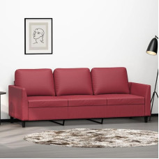 3-Sitzer Diivan Diivan Weinrot 180 cm Kunstleder Modernes Design für Wohnzimmer
