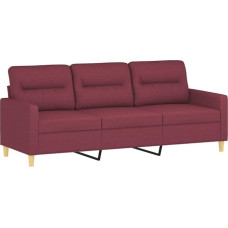 HETFTJN Küchensofa Schlafcouch Diivan Bigsofa - 3-Sitzer-Sofa Weinrot 180 cm Stoff für Hotelzimmer Relaxationsraum Sitzzimmer Büro