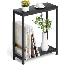 SLEEPING LAMB Väike küljelaud 2 riiuliga (must)