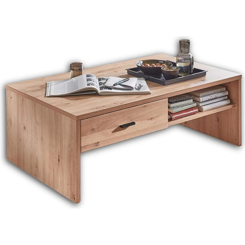 Stella Trading Sonos kohvilaud käsitöönduslikust tammedekorist - kvaliteetne ja väljendusrikas diivanilaud elutuppa - 110 x 40 x 65 cm (B x K x S)