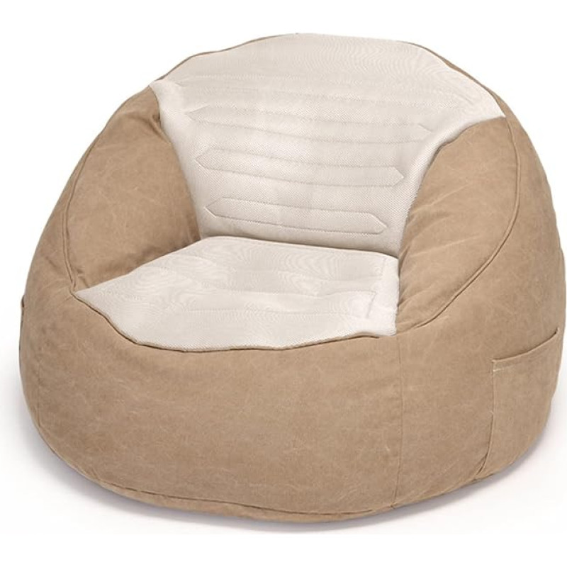 Lazy Sofa Stuhl Raum Balkon Schlafzimmer Kleine Wohnung Freizeit Einzelsofa Füllung Partikel Lazy Sofa Wohnzimmerstudium Einzelsofa Khaki