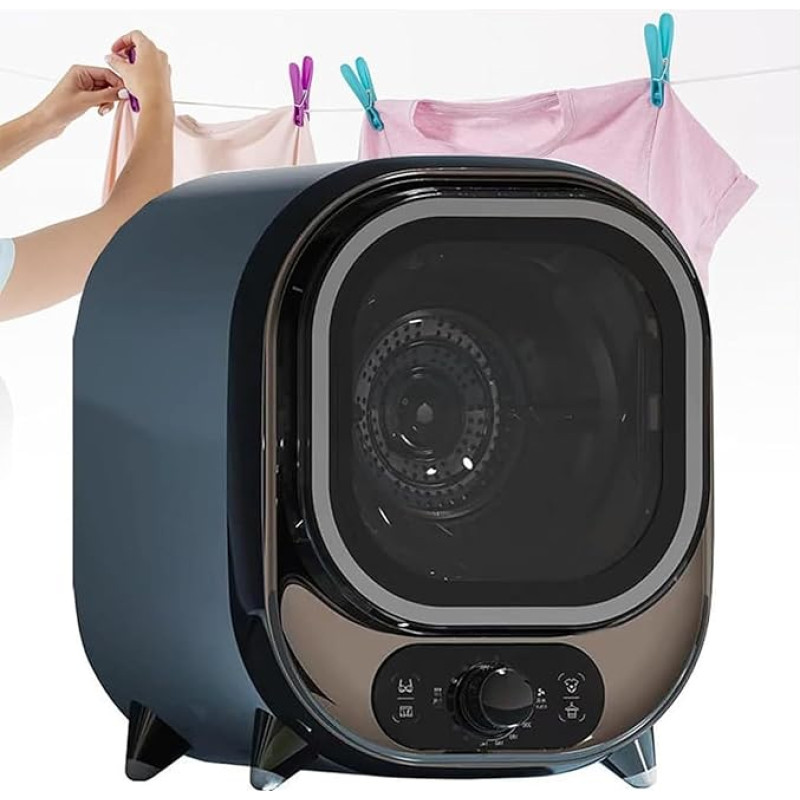 Portable Condenser Tumble Dryer - 0.8kg Load Capacity - Compact Wall Mounted Mini Spin Dryer for Countertop Use - Efficient 5kg Capacity for Small Spaces