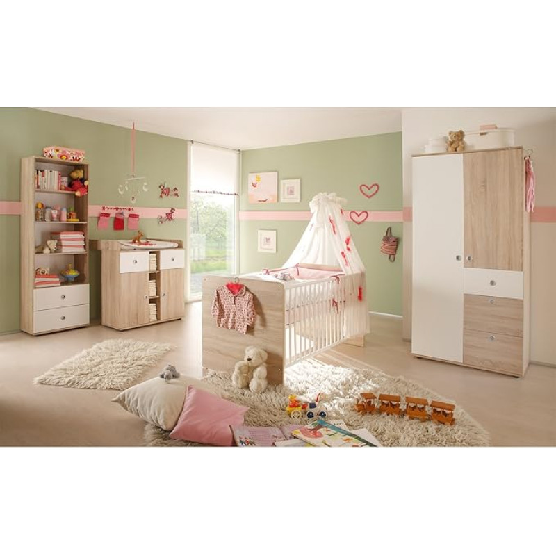 möbelando Floris II Baby Room Furniture Complete Set (4 Pieces)