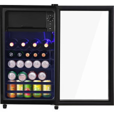 Merax 76L Refrigerator Built-in Fridge Small Fridge Quiet Operation Compressor Cooling System Energy Efficient Adjustable Shelves Blue Interior Lighting