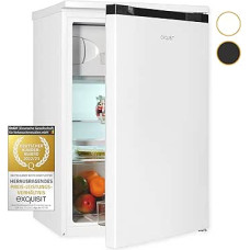 Exquisit Fridge KS16-4-051C White | 107 L Volume | Fridge with Freezer Freestanding | Vegetable Compartment | Freestanding Fridge with Freezer Compartment