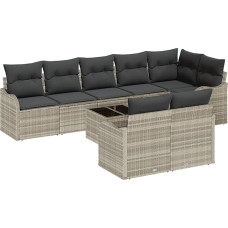 Rantry 9-osaline aia diivan komplekt koos pehmendusega Hall Poly Rattan Garden Lounge Model3345762