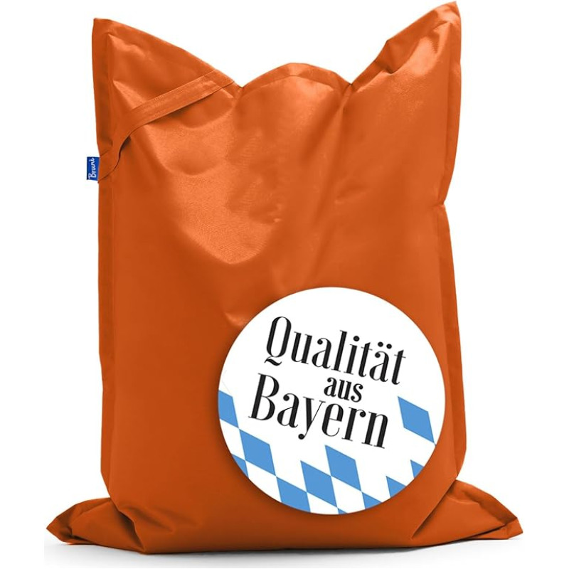 Bruni Caree Kids Laste Bean Bag oranži värvi, ristkülikukujuline 140 x 100 cm suurune ja sisekattega Bean Bag lastele, Bean Bag Saksamaalt.