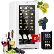 Klarstein veinikapp, 1 tsooniline joogikülmik, väike, vabalt seisev väike veinikapp, 44 l veinikapp klaasuksega, sise-/väljakupudelite külmik, veinikapp 15 pudeliga