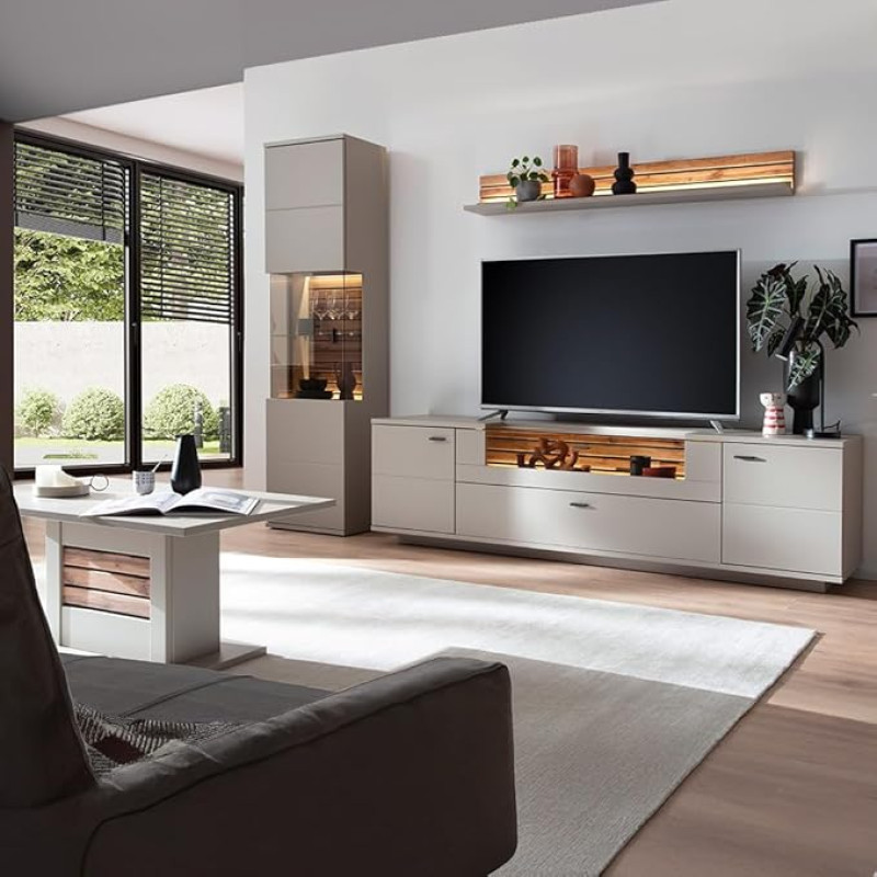 Lomadoxi 4-osaline elutoa komplekt halli ja tamme värvi koos valgustusega