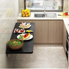 Faltbarer schwebender Tisch zur Wandmontage, platzsparender Esstischtisch mit herunterklappbaren Blättern, kleiner Holz-Arbeitsplatz, Schreibtisch für Zuhause, Büro, Küche