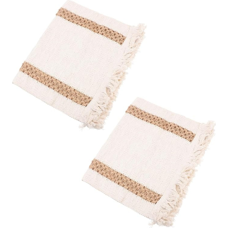 Zerodeko 2tk puuvillased linased laudvaibad Tassel laudvaibad Pulmadekoratsioon Kontori laudade dekoratsioon Boho Decor Kodumajapidamises puuvillased linased matid