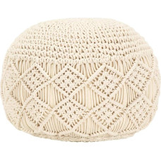 vidaXL Macramé Käsitsi valmistatud pouf iste Pouf iste Jalahoob Jalahoob Ottomani polsterdatud jalahoob Käsitsi valmistatud 45 x 30 cm puuvillast