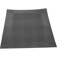 ZUNOXAZ Schwarze PVC Tischsets rutschfest Hitzebeständig Waschbare Platzdeckchen für Esszimmer Küchentisch Stilvolles Design Langlebig Pflegeleicht