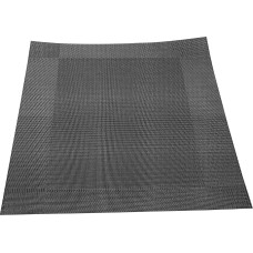 ZUNOXAZ Schwarze PVC Tischsets rutschfest Hitzebeständig Waschbare Platzdeckchen für Esszimmer Küchentisch Stilvolles Design Langlebig Pflegeleicht