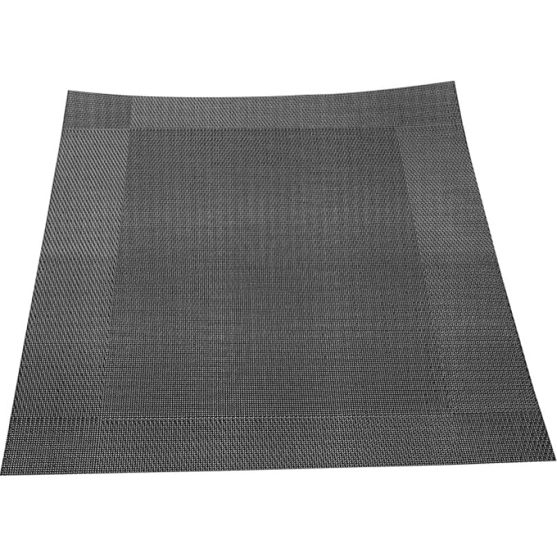 ZUNOXAZ Schwarze PVC Tischsets rutschfest Hitzebeständig Waschbare Platzdeckchen für Esszimmer Küchentisch Stilvolles Design Langlebig Pflegeleicht