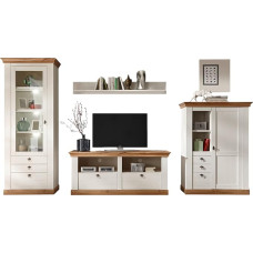 Hemsby seinakapp valge männi ja tamme värvi Wotan Country House 4-osaline 356 x 204 cm