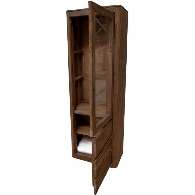 MASSIVMOEBEL24.DE Toronto vitriinkapp 70 x 145 x 40 Sheesham/Roosapuu suurused, värv: Suurus: 70 x 40 x 202 cm (B x S x K x K).