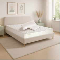 Farmarelax ECOKIT ortopeediline mäluvahusegu puuvillasegu, hall, 160 x 190 cm