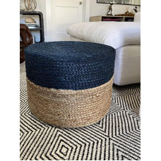 S & L Homes Pouf Ottoman - 100% džuutist punutud jalakäijate tugitooli Käsitsi kootud traditsiooniline nöörist boho pouf elutuppa magamistuppa lastetoas terrassil lounge värviplokki