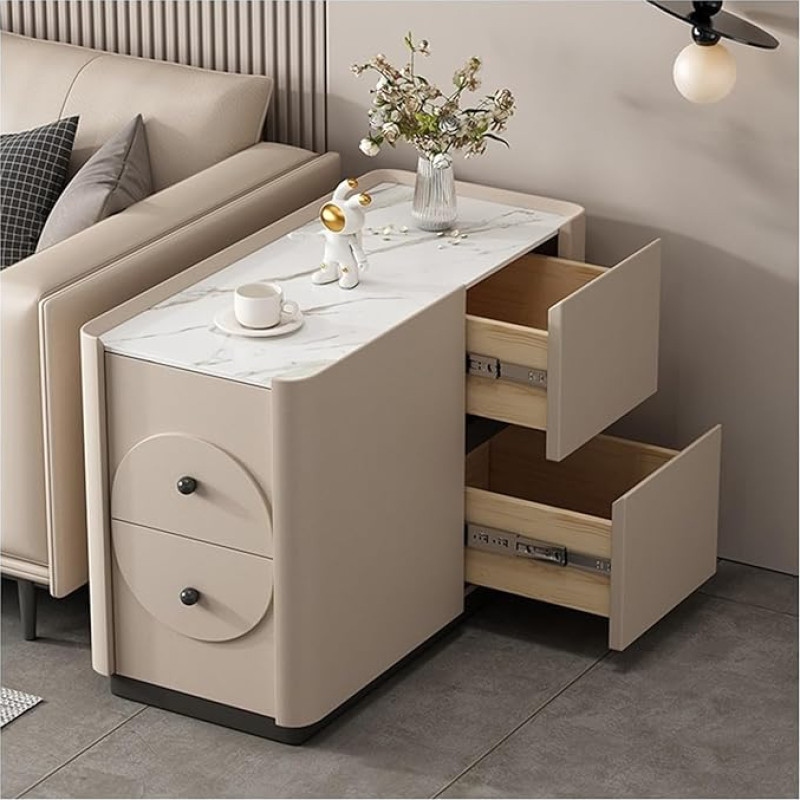 Puidust külglaud Slate elutoa hoiukapp Creative Corner Cabinet (80 x 35 x 55 cm)