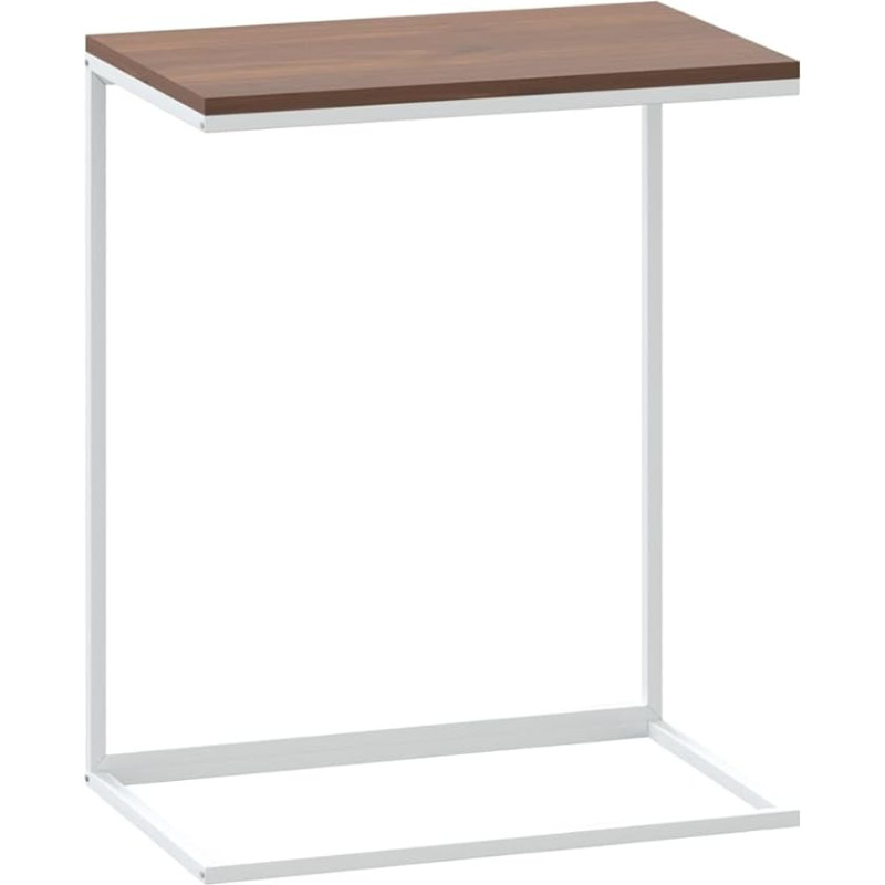 Tavolino da Salotto Bianco 55 x 35 x 66 cm in Legno Multistrato