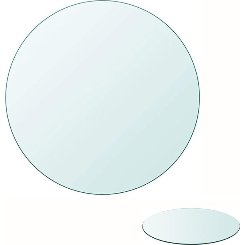 Ümmargune lauaplaat karastatud klaasist lauad klaasist ja lauaplaat ümmarguse kujuga lauaplaat karastatud lauaklaasist söögilauaplaat asenduslauaplaat DIY laud (suurus: SUURUS: CLEAR-75 CM