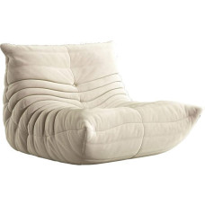 ArtsPavilion Weiches Lazy Boden Diivan, Kaminstuhl, Akzent Sitzsack Couch Für Wohnzimmer Schlafzimmer Salon Büro, Lazy Sofa Stühle L White