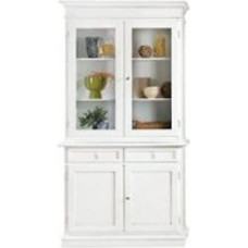 Mar.c.a. Design - Elegantne vitriin elutuppa, valmistatud valgest papplipuust, matt, 2 uksega, elutoa mööbel, Povera art, valmistatud Itaalias, mõõdud 105 x 42 x 205 cm.