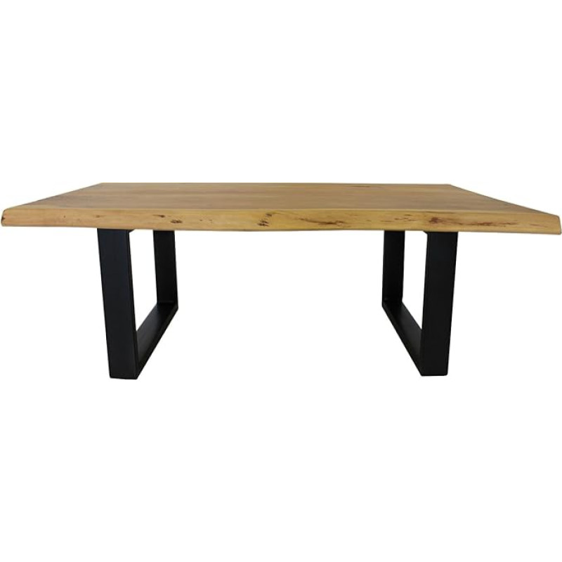 Sedex Bellary söögilaud U-raamiga 180 x 90 x 76 cm must / naturaalne