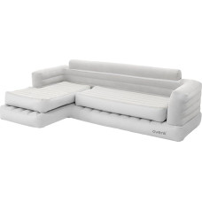 DIMAR GARDEN Täispuhutav diivan Täispuhutav nurgas diivan L-kujuline flokeeritud sektsiooniline diivan Lounge Air diivanvoodi