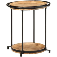 vidaXL Küljelaud läbimõõt 55 x 60 cm Massiivne mangopuust hoiulaud Diivanilaud Telefonilaud Aktsentaarlaud Elutoa laud Öölaud