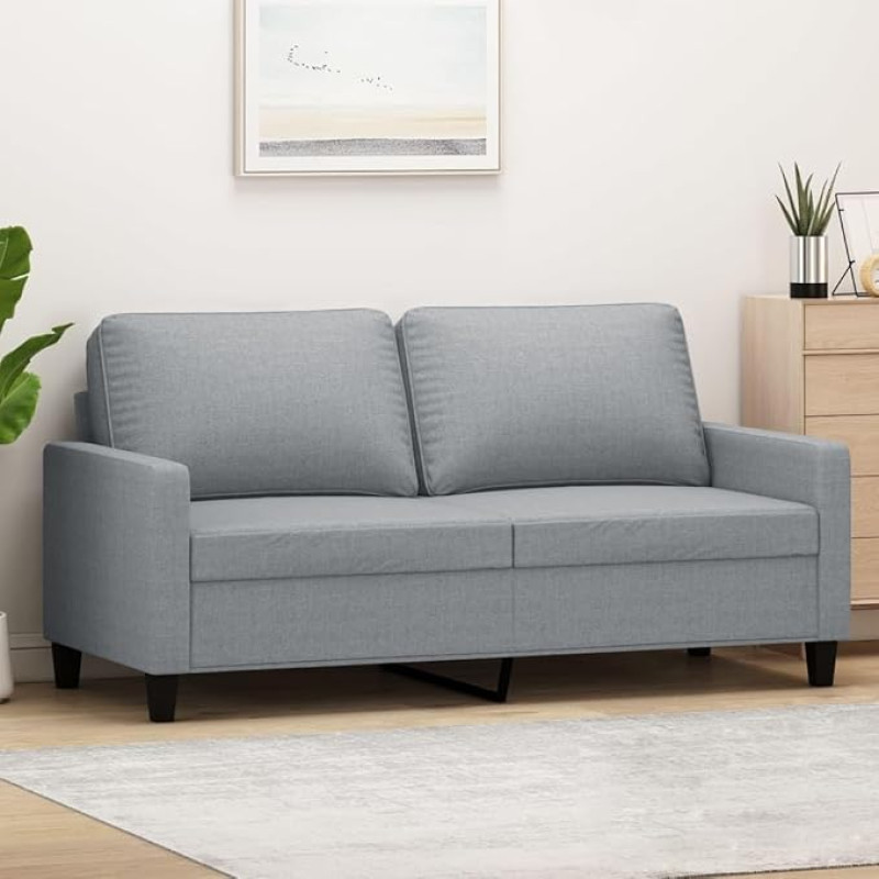 2-Sitzer-Sofa Hellgrau 140 cm Stoff,Exklusives 2SitzerSofa: Ambiente Wohnzimmer, Diivanid: Komfort, Stil und Robustheit für Ihr HomeAmbiente Wohnzimmer, Diivanid